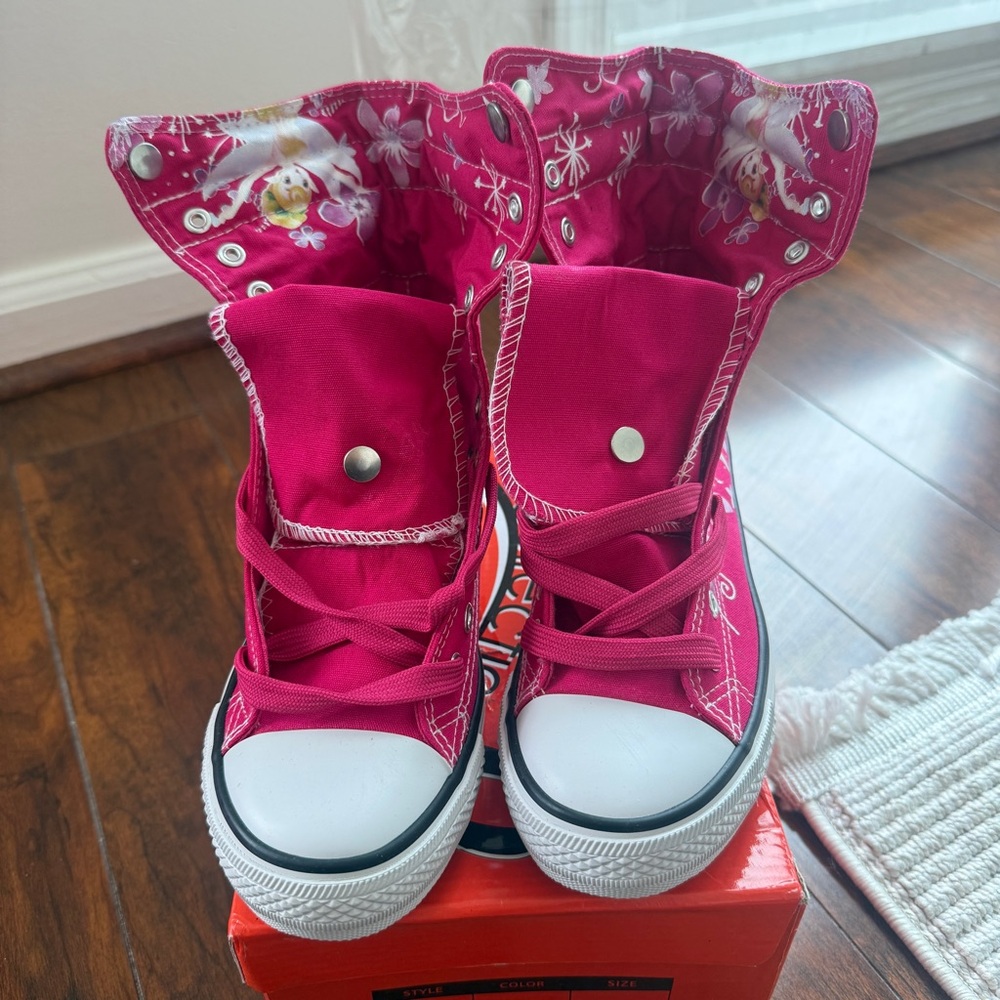 Collection O Convertible Pink Floral and Fairy High-Top Sneakers - Picture 5 of 9